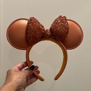 Disney Copper Sequin Minnie Mouse Ears Headband